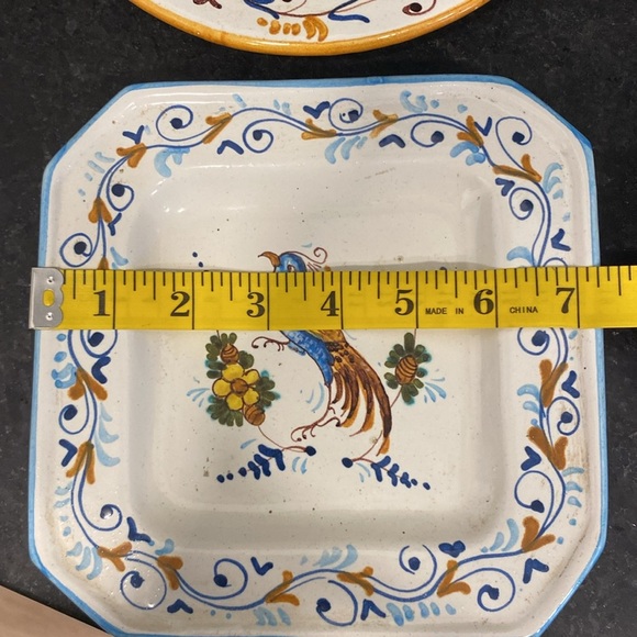 Hand painted Colorful Bird Design Dinnerware Set from Italy - Picture 7 of 7